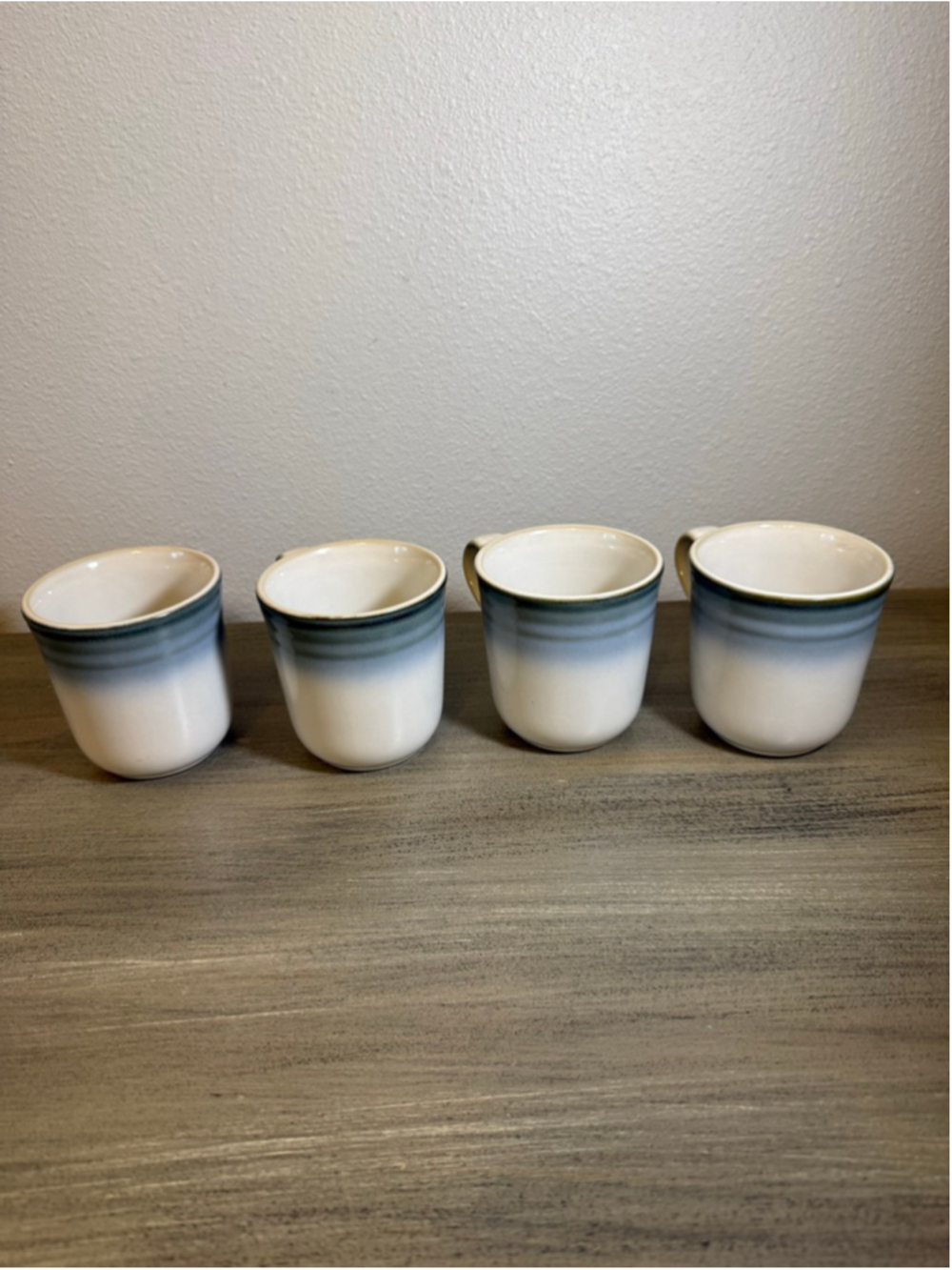 4 vintage Noritake Stoneware Mugs discontinued "Sorcerer" pattern number 8620